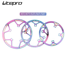 Litepro Electroplating Color With Guard Folding Bike Chainring