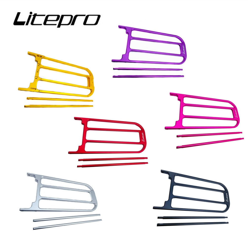 Litepro Folding Bike Rear Rack Luggage Shelf Aluminum Alloy For Bromp Bicycle Tail Shelf Holder