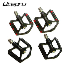 Litepro Folding Bicycle 3 Bearing Titanium Axle Pedal Mountain Bike Carbon Fiber Pedals 178g