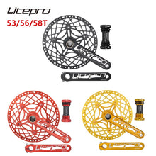 Litepro Elite MTB Folding Bicycle Hollow One-Integrated Crankset Single Chainwheel 53T/56T/58T Spider Sprocket BMX Chainring