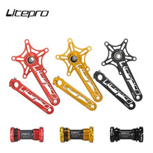 Litepro Elite Hollow Integrated Cranks BMX Bike Aluminum Alloy 5 Claws Crank 116 mm Shaft With Ceramic Bottom Bracket