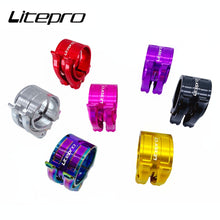 Litepro-Litepro Seat Tube Clip Double-layer Adjustment Buckle Titanium Shaft QR Seatpost Bundle Seat Rod Clamp For Birdy Bicycle